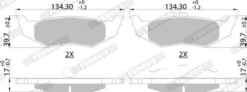 Ferodo FDB1099 - Тормозные колодки, дисковые, комплект avtokuzovplus.com.ua