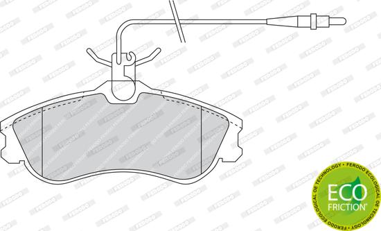 Ferodo FDB1112 - Тормозные колодки, дисковые, комплект avtokuzovplus.com.ua