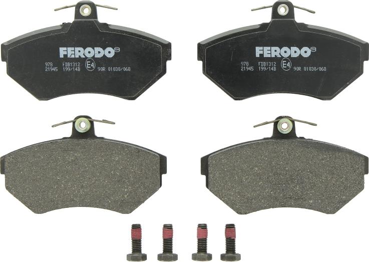 Ferodo FDB1312 - Гальмівні колодки, дискові гальма autocars.com.ua