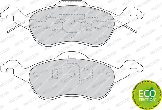 Ferodo FDB1318 - Гальмівні колодки, дискові гальма autocars.com.ua