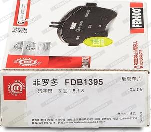 Ferodo FDB1395 - Тормозные колодки, дисковые, комплект autodnr.net