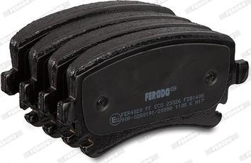 Ferodo FDB1408 - Тормозные колодки, дисковые, комплект avtokuzovplus.com.ua