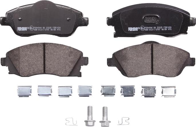 Ferodo FDB1424 - Гальмівні колодки, дискові гальма autocars.com.ua