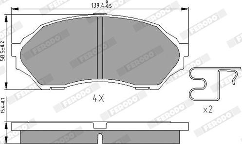 Ferodo FDB1455 - Тормозные колодки, дисковые, комплект avtokuzovplus.com.ua