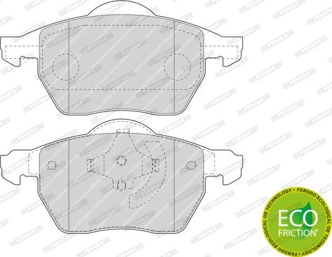 Ferodo FDB1495 - Тормозные колодки, дисковые, комплект avtokuzovplus.com.ua