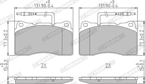 Ferodo FDB1545 - Тормозные колодки, дисковые, комплект autodnr.net