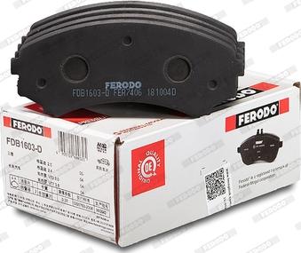 Ferodo FDB1603-D - Гальмівні колодки, дискові гальма autocars.com.ua