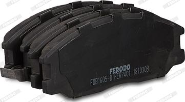 Ferodo FDB1605-D - Гальмівні колодки, дискові гальма autocars.com.ua