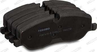 Ferodo FDB1615-D - Тормозные колодки, дисковые, комплект avtokuzovplus.com.ua