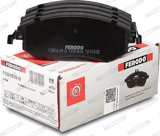 Ferodo FDB1639-D - Тормозные колодки, дисковые, комплект autodnr.net