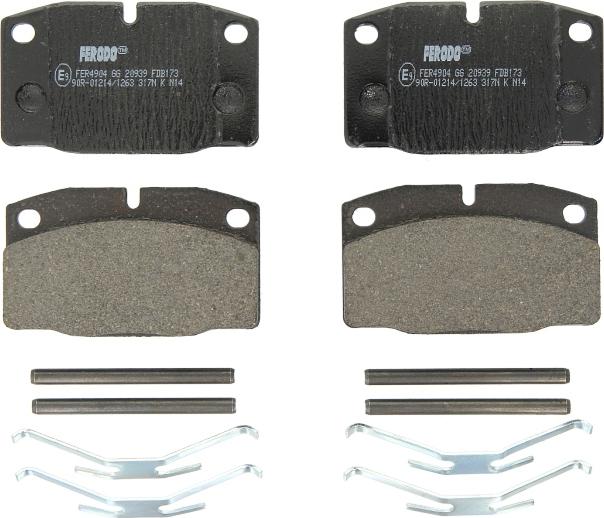 Ferodo FDB173 - Гальмівні колодки, дискові гальма autocars.com.ua