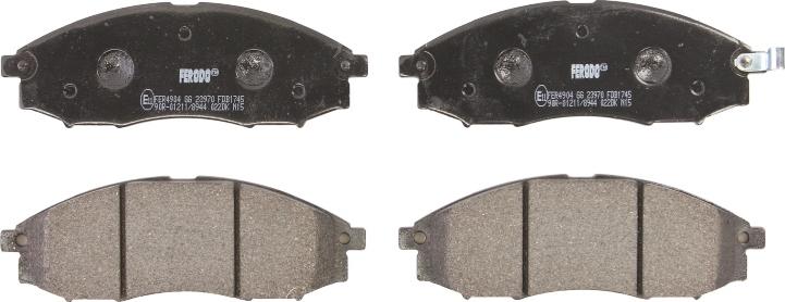 Ferodo FDB1745 - Гальмівні колодки, дискові гальма autocars.com.ua