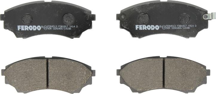 Ferodo FDB1817 - Гальмівні колодки, дискові гальма autocars.com.ua