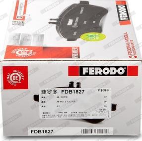 Ferodo FDB1827 - Тормозные колодки, дисковые, комплект avtokuzovplus.com.ua