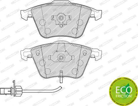 Ferodo FDB1827 - Тормозные колодки, дисковые, комплект avtokuzovplus.com.ua