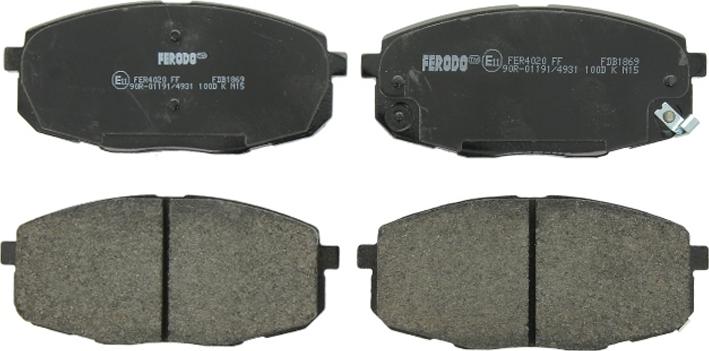 Ferodo FDB1869 - Гальмівні колодки, дискові гальма autocars.com.ua