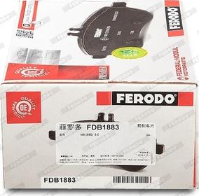 Ferodo FDB1883 - Гальмівні колодки дискові autocars.com.ua