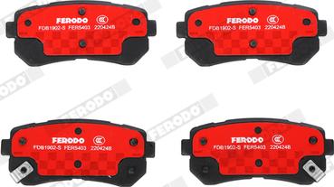 Ferodo FDB1902-S - Гальмівні колодки, дискові гальма autocars.com.ua