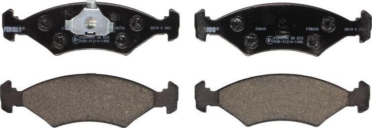 Ferodo FDB206 - Гальмівні колодки, дискові гальма autocars.com.ua