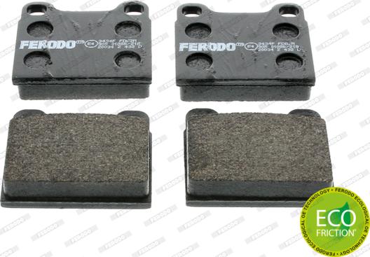 Ferodo FDB2M - Тормозные колодки, дисковые, комплект avtokuzovplus.com.ua