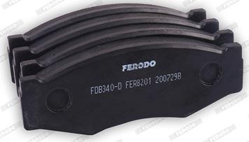 Ferodo FDB340-D - Гальмівні колодки, дискові гальма autocars.com.ua