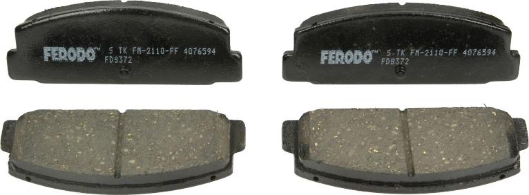Ferodo FDB372 - Гальмівні колодки, дискові гальма autocars.com.ua