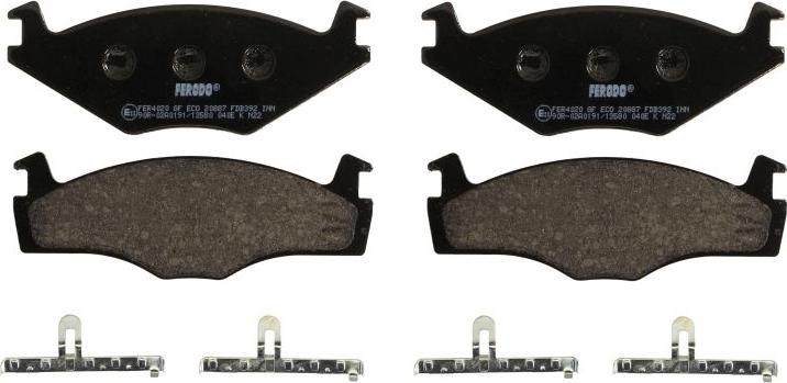 Ferodo FDB392 - Гальмівні колодки, дискові гальма autocars.com.ua