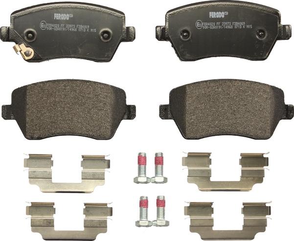 Ferodo FDB4069 - Гальмівні колодки, дискові гальма autocars.com.ua