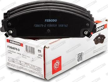 Ferodo FDB4078-D - Тормозные колодки, дисковые, комплект avtokuzovplus.com.ua