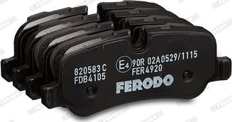 Ferodo FDB4105 - Гальмівні колодки, дискові гальма autocars.com.ua