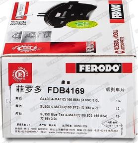 Ferodo FDB4169 - Тормозные колодки, дисковые, комплект autodnr.net