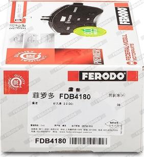 Ferodo FDB4180 - Тормозные колодки, дисковые, комплект autodnr.net