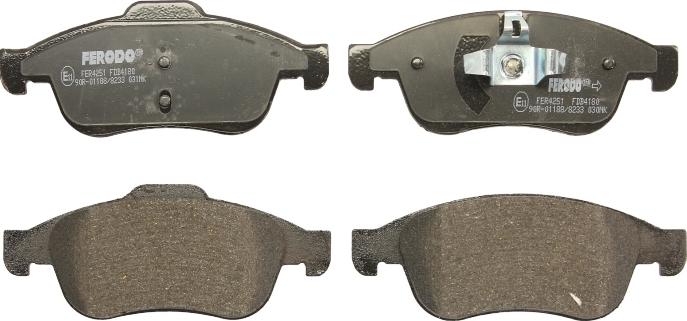 Ferodo FDB4180 - Гальмівні колодки, дискові гальма autocars.com.ua