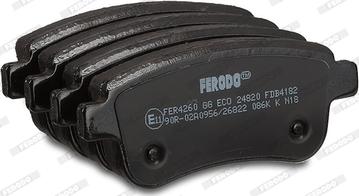 Ferodo FDB4182 - Колодки торм. диск. задн. Megane 08- autodnr.net