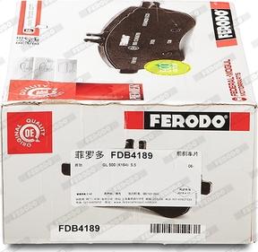 Ferodo FDB4189 - Тормозные колодки, дисковые, комплект avtokuzovplus.com.ua