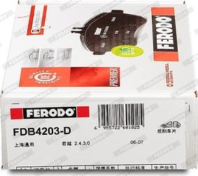 Ferodo FDB4203-D - Гальмівні колодки, дискові гальма autocars.com.ua