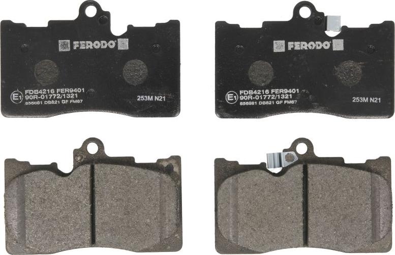 Ferodo FDB4216 - Гальмівні колодки, дискові гальма autocars.com.ua