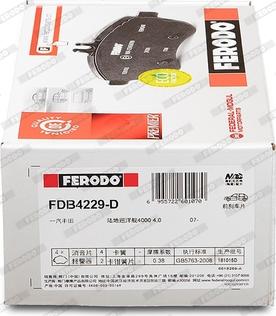 Ferodo FDB4229-D - Тормозные колодки, дисковые, комплект avtokuzovplus.com.ua