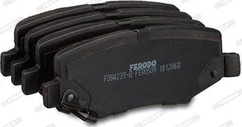 Ferodo FDB4239-D - Тормозные колодки, дисковые, комплект autodnr.net