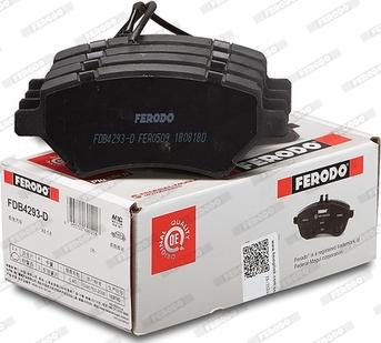 Ferodo FDB4293-D - Тормозные колодки, дисковые, комплект avtokuzovplus.com.ua