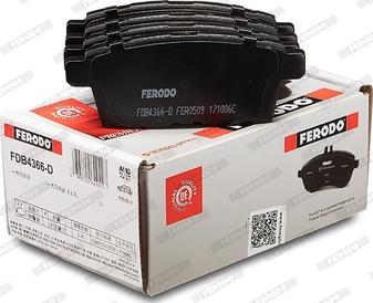 Ferodo FDB4366-D - Тормозные колодки, дисковые, комплект autodnr.net