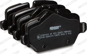 Ferodo FDB4383 - Тормозные колодки, дисковые, комплект avtokuzovplus.com.ua