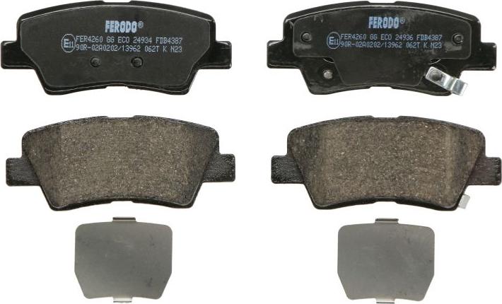 Ferodo FDB4387 - Гальмівні колодки, дискові гальма autocars.com.ua
