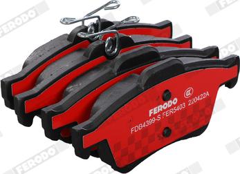 Ferodo FDB4399-S - Гальмівні колодки, дискові гальма autocars.com.ua