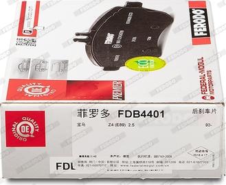 Ferodo FDB4401 - Гальмівні колодки, дискові гальма autocars.com.ua