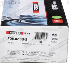 Ferodo FDB4613B-S - Тормозные колодки, дисковые, комплект autodnr.net