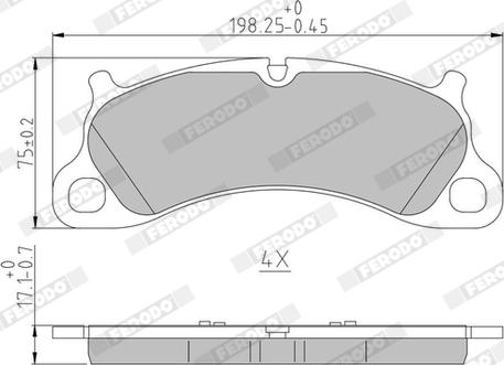 Ferodo FDB4664 - Гальмівні колодки, дискові гальма autocars.com.ua