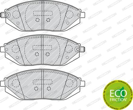 FERODO FDB4669 - Тормозные колодки, дисковые, комплект avtokuzovplus.com.ua