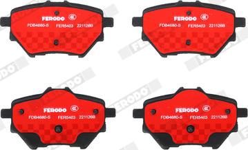 Ferodo FDB4680-S - Тормозные колодки, дисковые, комплект avtokuzovplus.com.ua