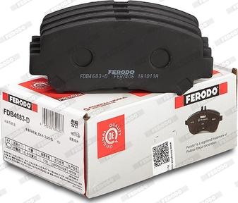 Ferodo FDB4683-D - Тормозные колодки, дисковые, комплект autodnr.net